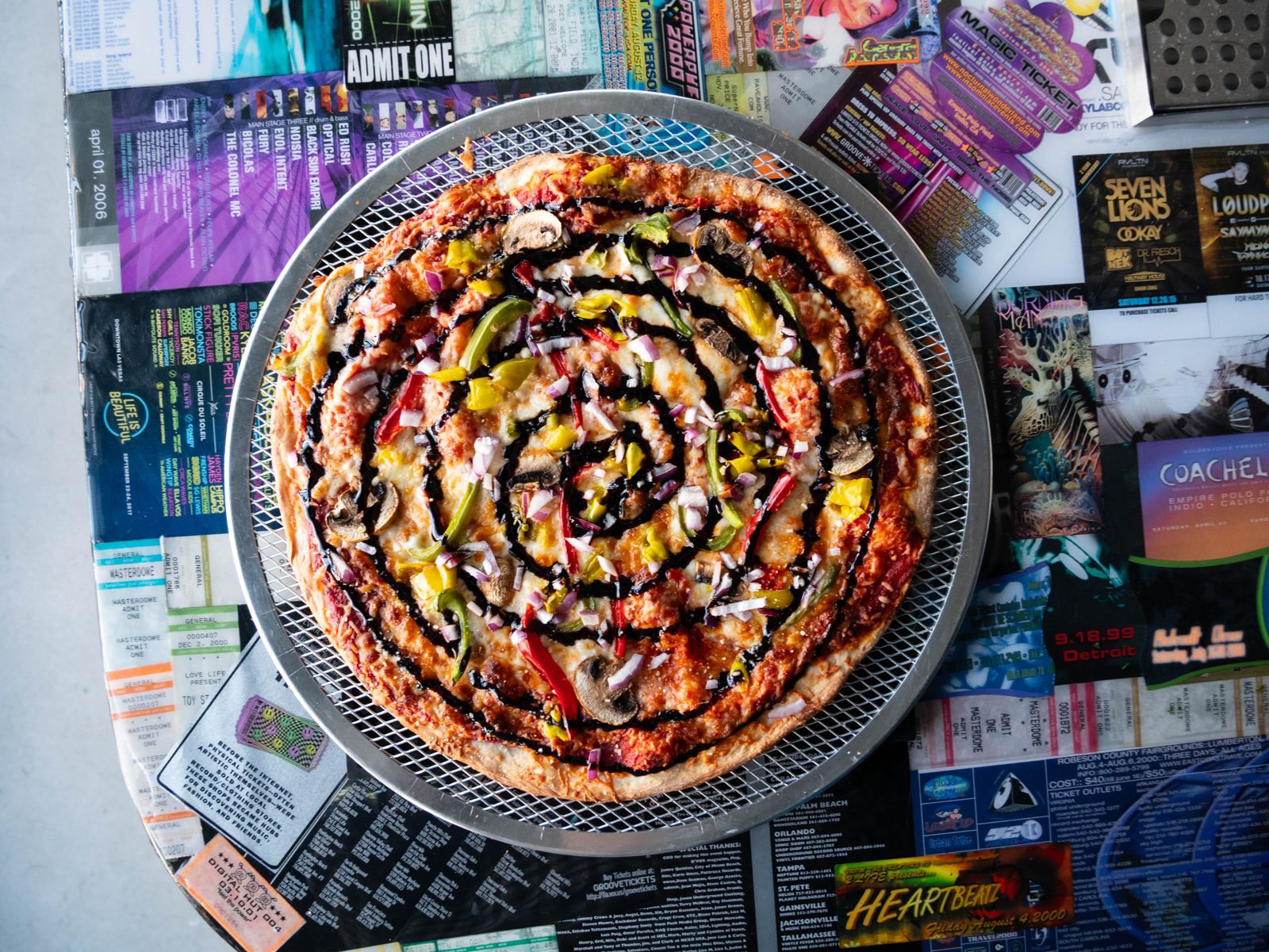 Audio Bar's signature Pho Pizza fresh out of the oven